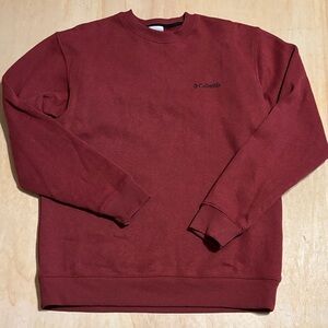 Columbia Men's Dark Red/Burgundy Crewneck Sweat Shirt Sz M